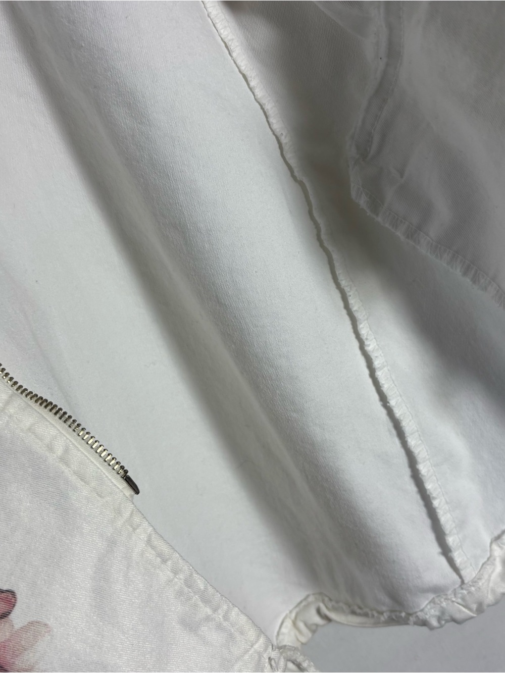 Made in Italy Cherry Blossom Cotton Blend Hooded Jacket White Est L - Picture 9 of 13